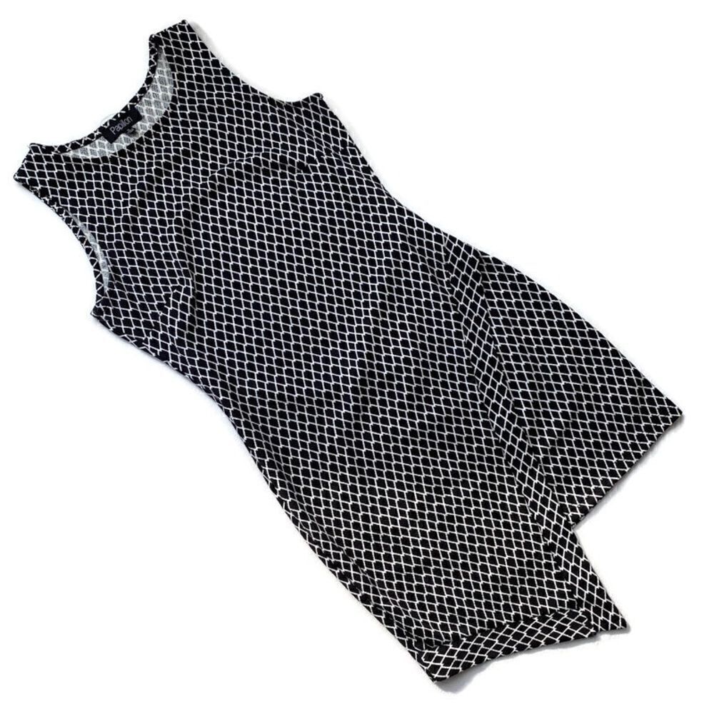 Papillon Black and White Geometric Mini Dress